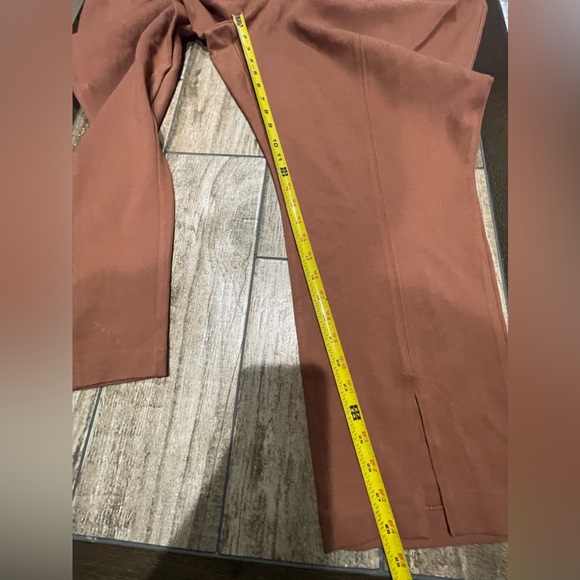 AVA & VIV Womens Brown Front Pockets Comfort Waist Split Front Ponte Pants Sz4X - Picture 8 of 11